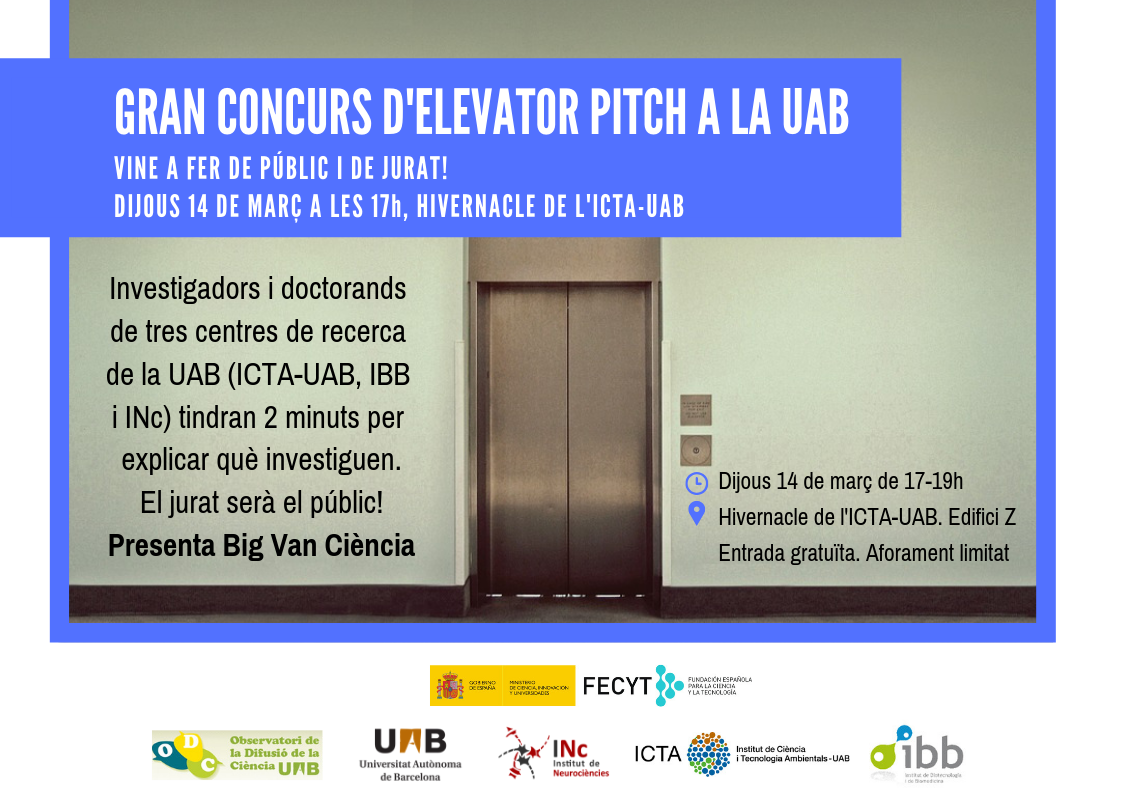 Concurs Elevator Pitch vine a votar el millor monoleg 